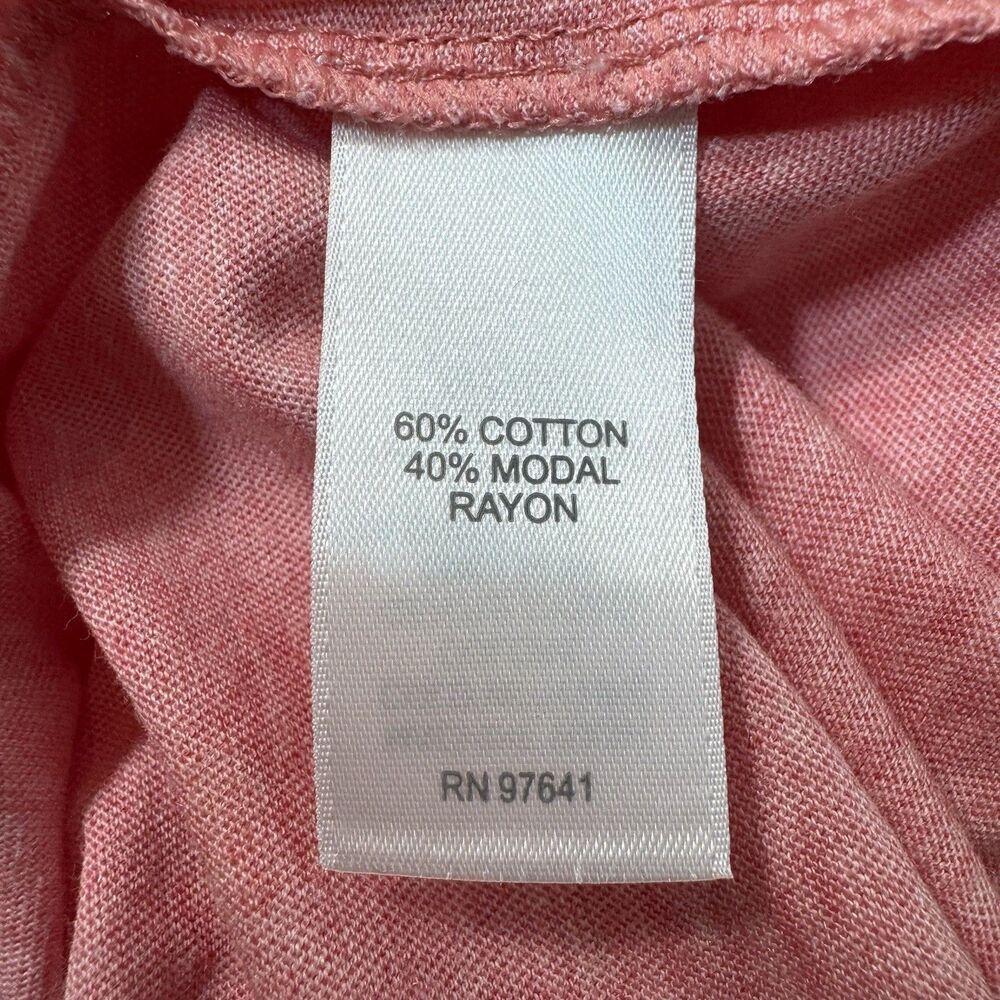 J Jill Pure Long Sleeve Top Size S Pink Side Tie Modal Blend Stretch Pullover - Picture 8 of 9